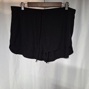 SHEIN Black Ribbed Lounge Shorts